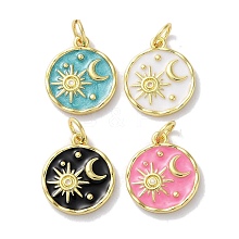 Rack Plated Brass Enamel Pendants KK-Z039-02