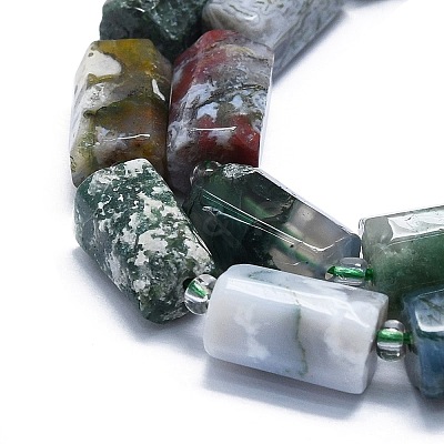 Natural Moss Agate Beads Strands G-K245-I05-B01-1