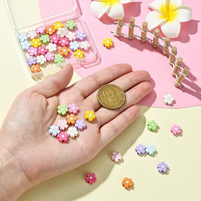 45Pcs 9 Color Baking Paint Alloy Handmade Beads FIND-CJ0002-74-1