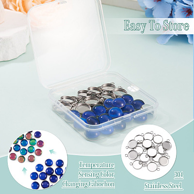 20Pcs 304 Stainless Steel Cabochon Connector Settings DIY-TA0015-44B-1