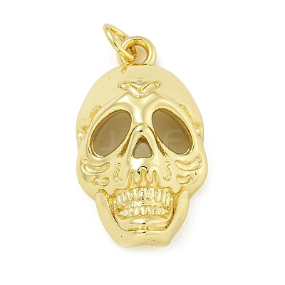 Halloween Theme Rack Plating Brass Pendants KK-Z067-14G-01-1