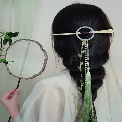 2Pcs 2 Styles Alloy Hair Sticks OHAR-LP0004-04-1