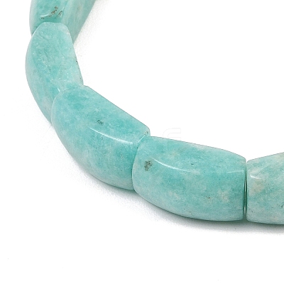 Natural Amazonite Bead Stretch Bracelets for Women Men BJEW-C097-02A-23-1