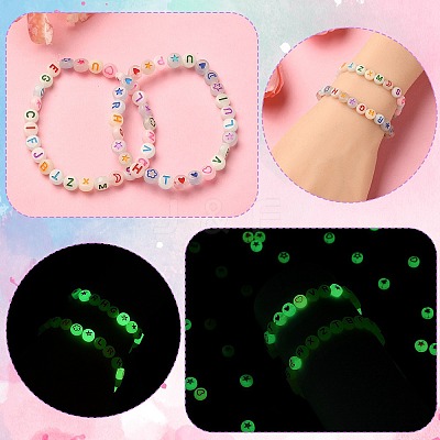 Luminous Acrylic Beads MACR-YW0002-96-1
