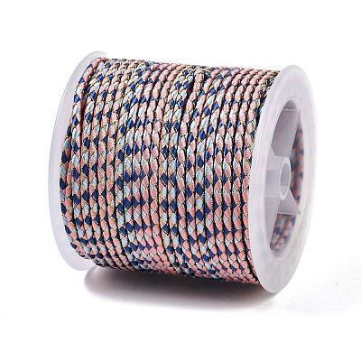11M Polyester Braided Cord with Cotton Core & Metallic Thread OCOR-Z006-01-29-1