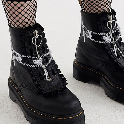 Alloy Shoe Decoration Double Chain AJEW-WH20048-20P-1