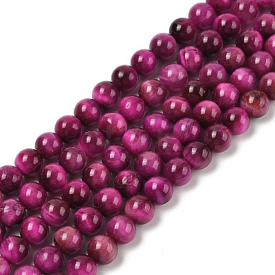 Grade AB Natural Tiger Eye Beads Strands G-B133-A02-8MM-05-1