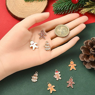 10Pcs 5 Styles Alloy Enamel Pendants FIND-YW0005-43-1