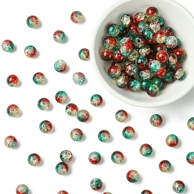 100Pcs Crackle Glass Beads CCG-YW0001-19A-05-1