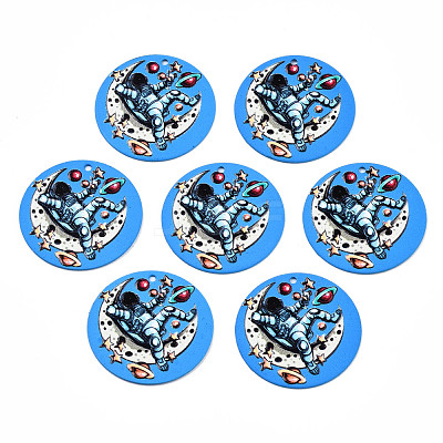 Spray Painted Iron Pendants IFIN-T016-56-1