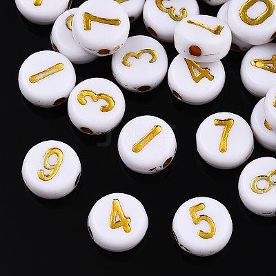 Plating Acrylic Beads PACR-R243-02-1