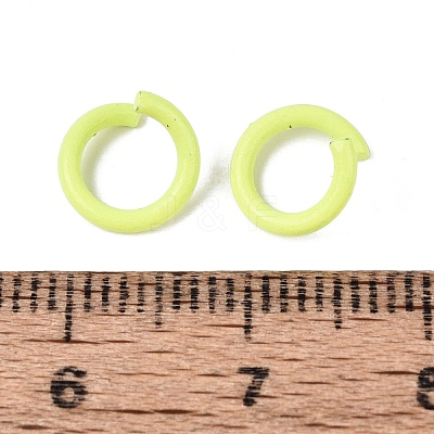 Spray Painted Iron Open Jump Rings IFIN-T017-04B-28-1
