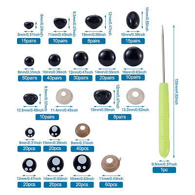 Craft Plastic Doll Eyes & Noses DIY-TA0008-92-1