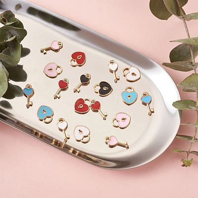 Alloy Enamel Pendants ENAM-TA0002-22-1