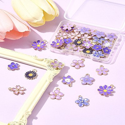 40Pcs 10 Styles Eco-Friendly Zinc Alloy Pendants FIND-FS0003-47-1