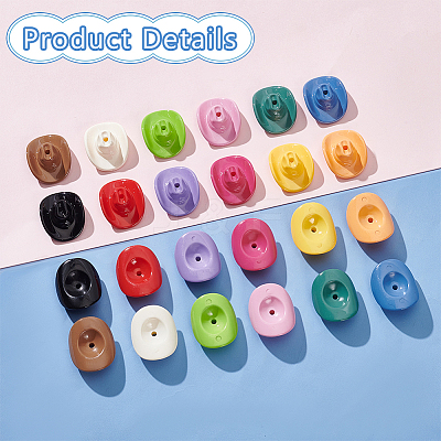 48Pcs 12 Colors Opaque Acrylic Beads SACR-PH0002-23-1