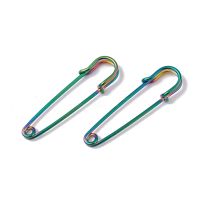 Ion Plating(IP) 304 Stainless Steel Safety Pins Brooch Findings STAS-I673-05MC-1