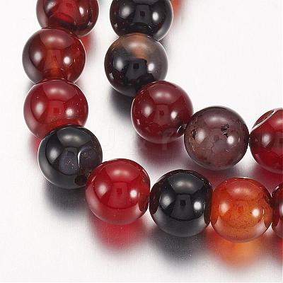 Natural Agate Beads Strands G-G515-8mm-04-1