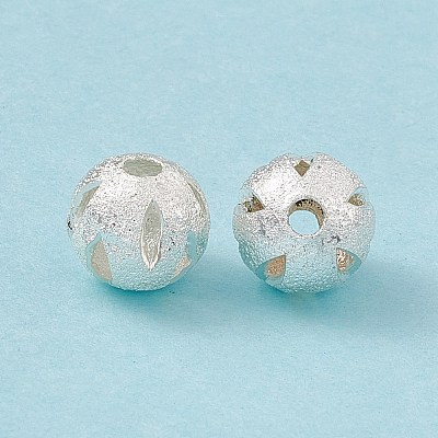 Rack Plating Brass Beads KK-G455-06B-S-1
