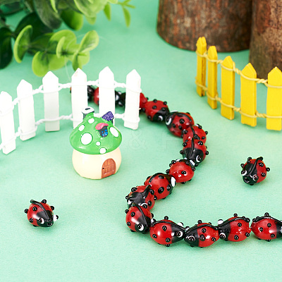 Handmade Lampwork Beads Strands LAMP-TA0002-01-1