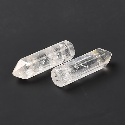 Natural Quartz Crystal Pointed Pendants G-D460-01W-1