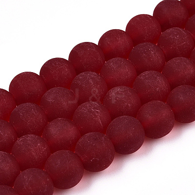 Transparent Glass Beads Strands GLAA-T032-T10mm-MD20-1