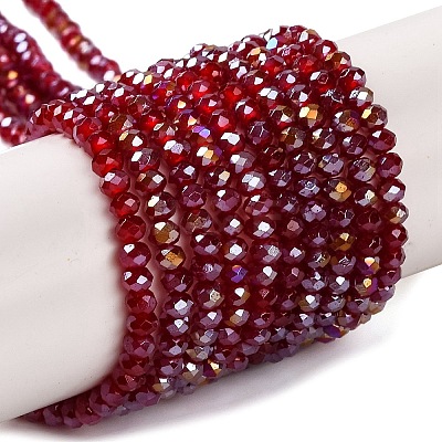 Baking Electroplate Glass Beads Strands DGLA-A039-J2MM-B19-1