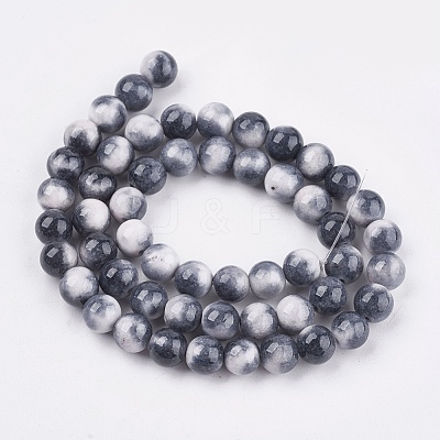 Natural White Jade Beads Strands X-G-H1627-8MM-2-1