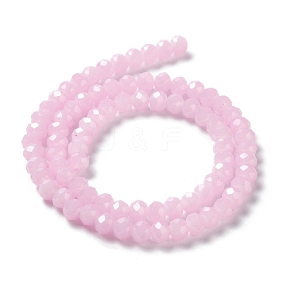 Baking Paint Imitation Jade Glass Bead Strands DGLA-A034-J8MM-A26-1