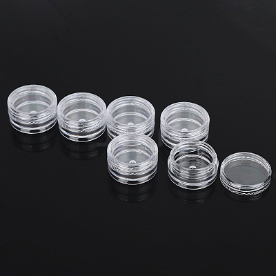 Transparent Plastic Empty Portable Facial Cream Jar CON-PW0001-001-1