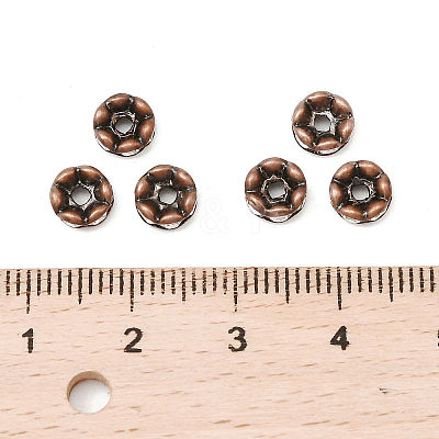 Brass Rhinestone Spacer Beads X-RB-A014-L6mm-01R-NF-1