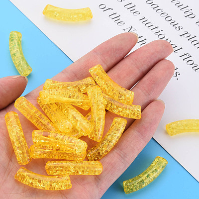 Transparent Crackle Acrylic Beads CACR-S009-001A-N81-1