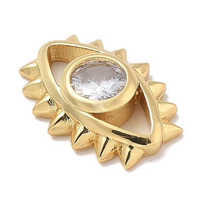 Rack Plating Brass Micro Pave Clear Cubic Zirconia Cabochons KK-L224-022G-1