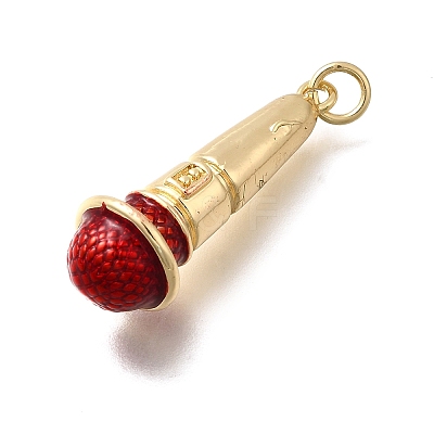 Brass Enamel Pendants KK-Z125-14G-04-1