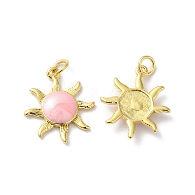 Rack Plating Brass Enamel Pendants KK-D074-05G-1