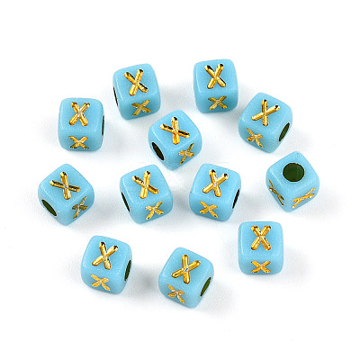 Plating Acrylic Beads OACR-N140-01F-X-1
