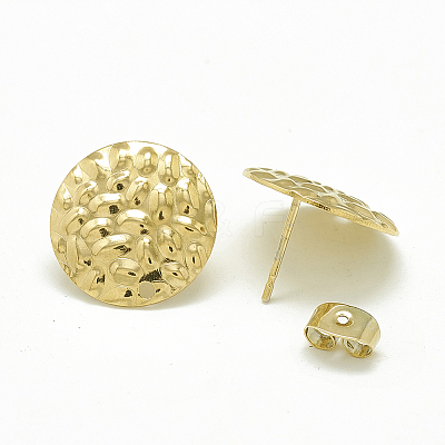 304 Stainless Steel Stud Earring Findings LS-X-STAS-Q225-02G-1
