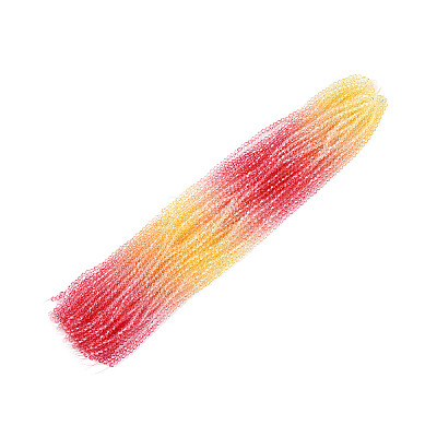 Gradient Color Baking Paint Glass Bead Strands DGLA-A039-T6mm-A02-1