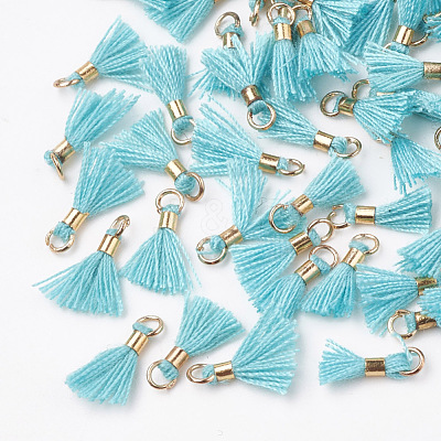 Polycotton(Polyester Cotton) Tassel Pendant Decorations FIND-S275-15G-1