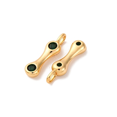 Brass Micro Pave Cubic Zirconia Pendants KK-K382-52G-1
