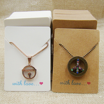 Cardboard Necklace Display Cards CDIS-F002-05A-1