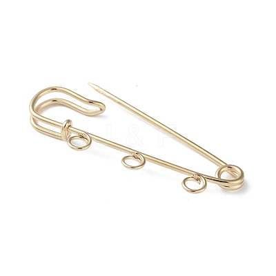 Rack Plating Iron Brooch Findings FIND-D036-03KCG-01-1