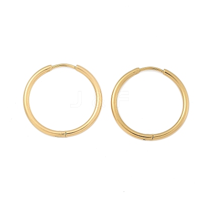 Ion Plating(IP) 304 Stainless Steel Huggie Hoop Earrings EJEW-F111A-25mm-G-1