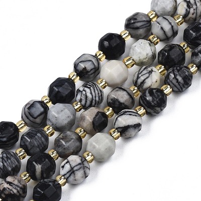 Natural Netstone Beads Strands G-N326-100-10-1