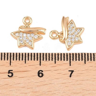 Brass Micro Pave Cubic Zirconia Pendants KK-L261-03G-1