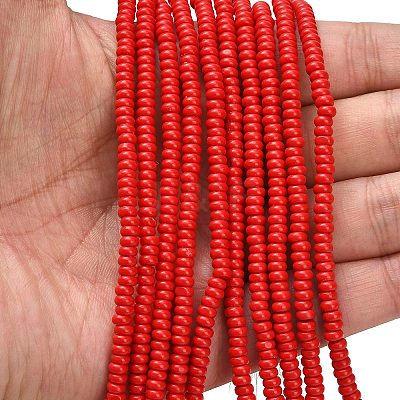 Synthetic Turquoise Beads Strands G-L635-A10-4x2mm-02-1