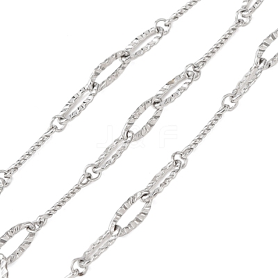 304 Stainless Steel Textured Oval Link Chains CHS-H117-07P-1