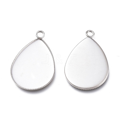 Tarnish Resistant 304 Stainless Steel Pendant Cabochons Settings for Fashion Jewelry STAS-M283-02P-1