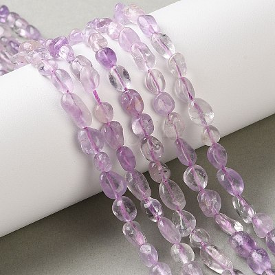 Natural Lavender Amethyst Beads Strands G-C268-A03-6x8mm-1