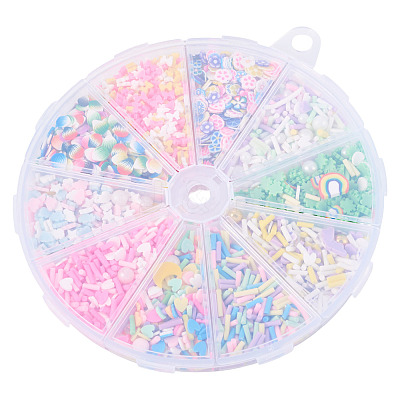 60G 10 Styles Handmade Polymer Clay Sprinkles Mix CLAY-TA0001-70-1